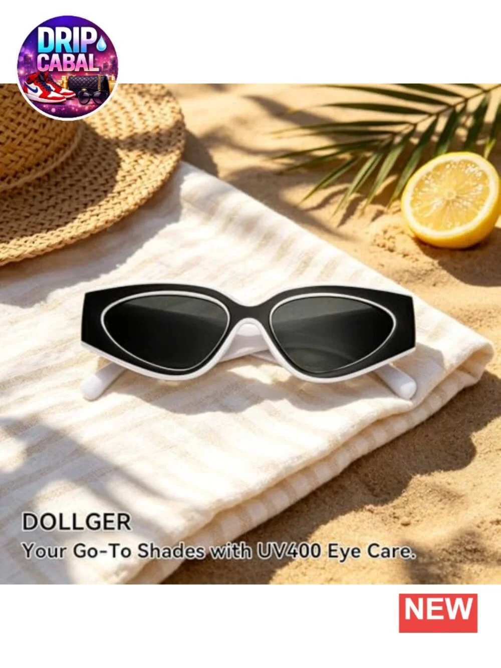 Oversized Cat Eye Sunglasses Retro 90s UV400 Protection Lightweight